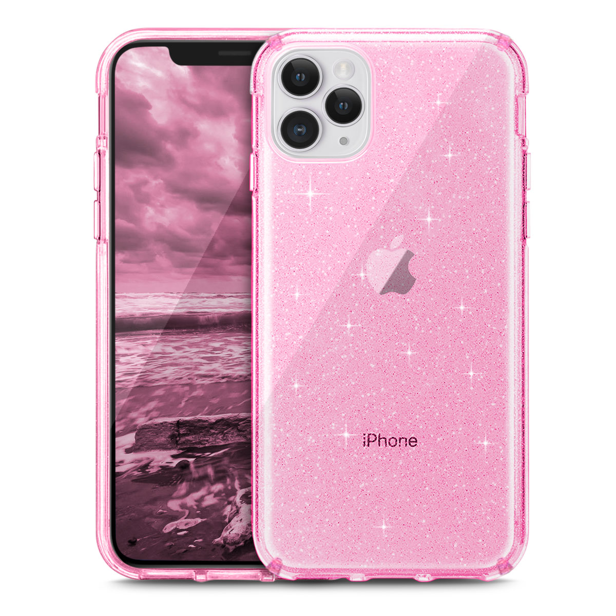 For Apple Iphone 11 Pro Max Crystal Clear Hybrid Shiny Sparkle Shockproof Case Ebay